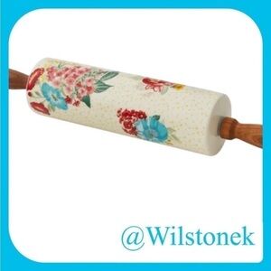 ❤️ - The Pioneer Woman Fancy Flourish Rolling Pin with Acacia Wood Handles